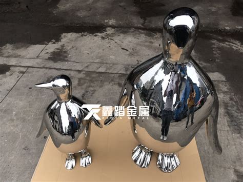 镜面不锈钢企鹅雕塑呆萌可爱_艺术制品有限公司-站酷ZCOOL