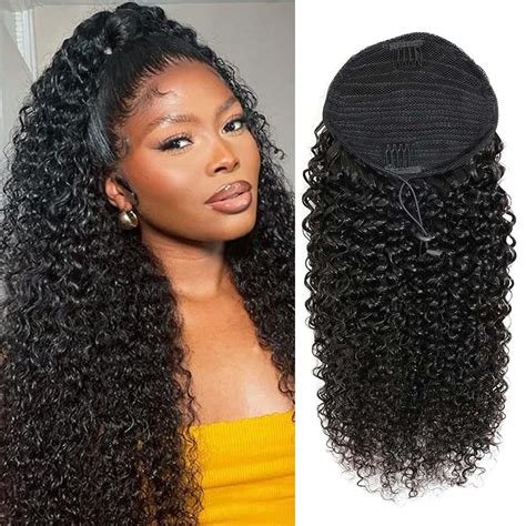 Amazon.com : Shoobidoo Kinky Curly Ponytail Extension Human Hair ...