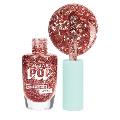 Buy SUGAR POP Nail Lacquers Glitter 05 Dazzling Diva (Red Glitter ...