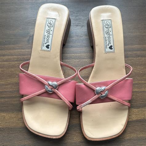 Brighton Women's Pink Sandals | Depop