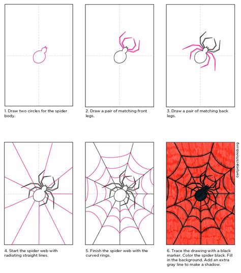 Drawing A Spider Step By Step - Drawing Step Instructions