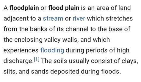 write short note on flood plain - Brainly.in