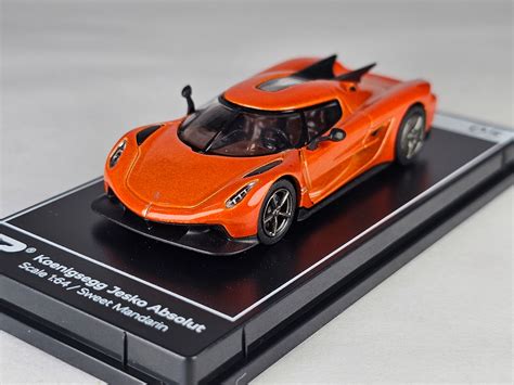 Postercars 1:64 H05 Koenigsegg Jesko Absolut Sweet Mandarin Diecast Sc ...