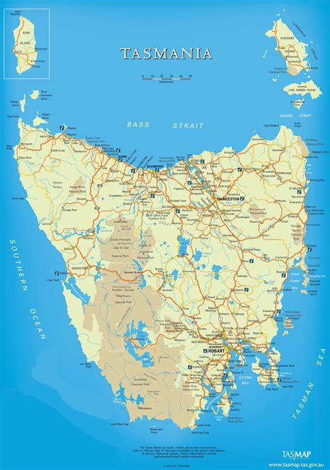 Tasmania tourist map - Ontheworldmap.com