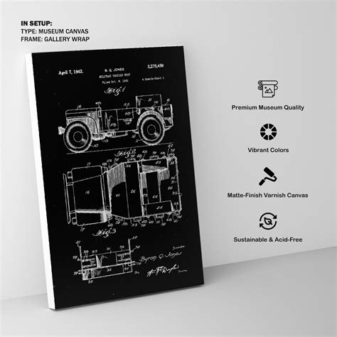 Jeep: Buy Premium Framed Blueprints & Patent Art Online – Dessine Art