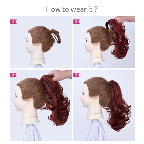 Buy Auburn Ponytail Extension,Claw Clip Ponytails 12 Curly 3.8 OZ Fake ...