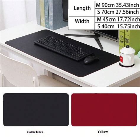 1 szt. Dwustronna jednokolorowa sztuczna skóra mata na biurko ...