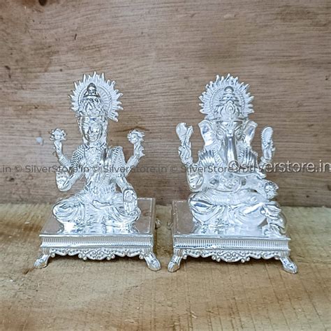 Buy Pure Silver Ganesh Idols Online at Best Price With Acrylic Gift Box ...