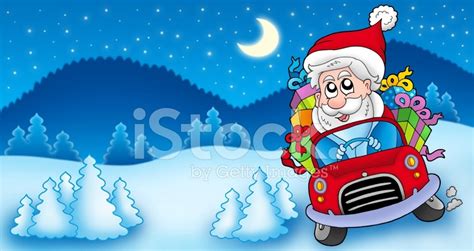 圣诞老人骑车送礼物插画图片下载-正版图片401880109-摄图网