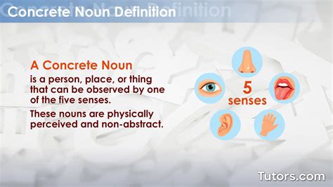 Concrete Noun Concrete Nouns Year 2 And 3 | Teaching Resources