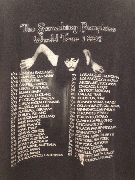 Vintage Smashing Pumpkins 1998 Adore Tour Concert Tee Shirt, 90s Band t ...