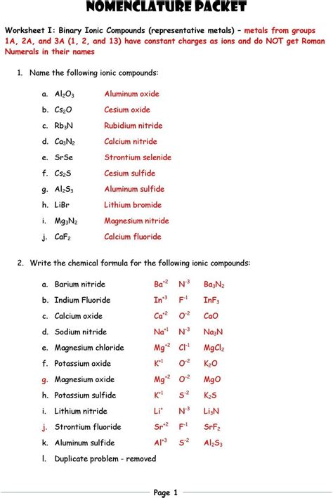 Image result for Ionic Compound Formulas Worksheet