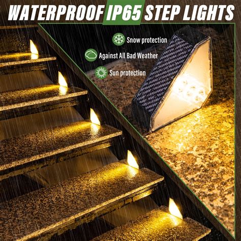 Deck Stair Lights Solar 24LEDs Solar Garden Light Outdoor Solar
