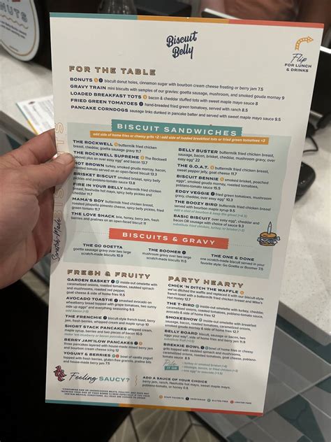 Menu at Biscuit Belly - Elizabeth restaurant, Charlotte