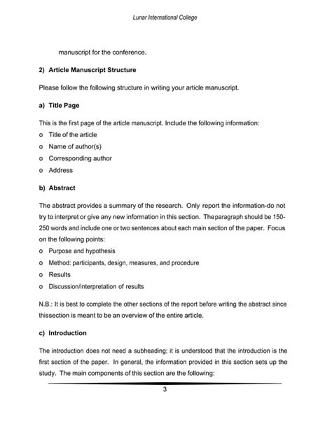 Image result for Standard Article Manuscript Format