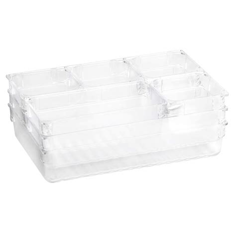 8-Piece Kitchen Drawer Organizer Set, Clear