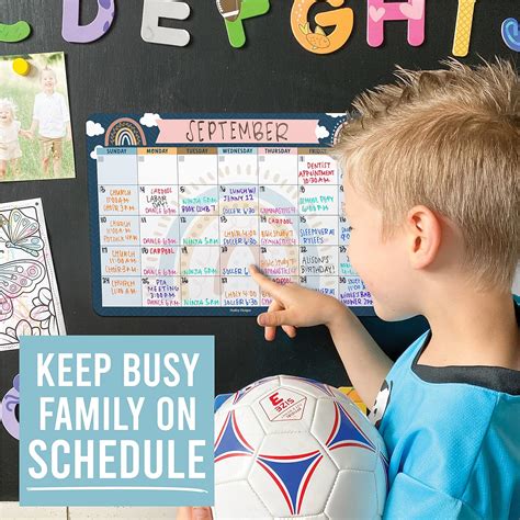 Buy Boho Large Magnetic Calendar for Fridge Dry Erase Board for ...