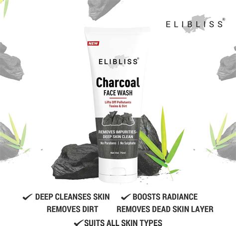 Elibliss Charcoal for Deep Cleaning Removes Dirt Cleans Pores & Acne ...