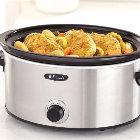 Customer Reviews: Bella 5-qt. Slow Cooker with Dipper Stainless Steel ...
