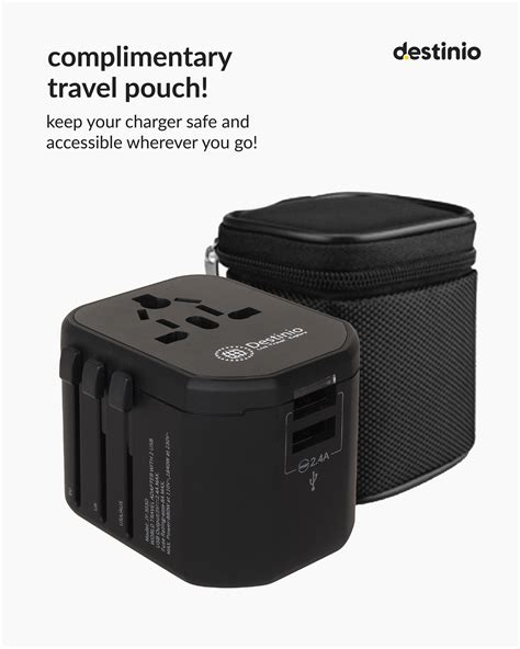 Gotrippin Premium Travel Adapter - Black (2.4A) – Kesari-IN