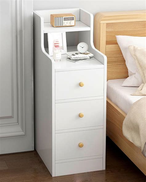 Ultra Narrow Bedside Table Modern Minimalist Ultra-narrow Nightstand ...