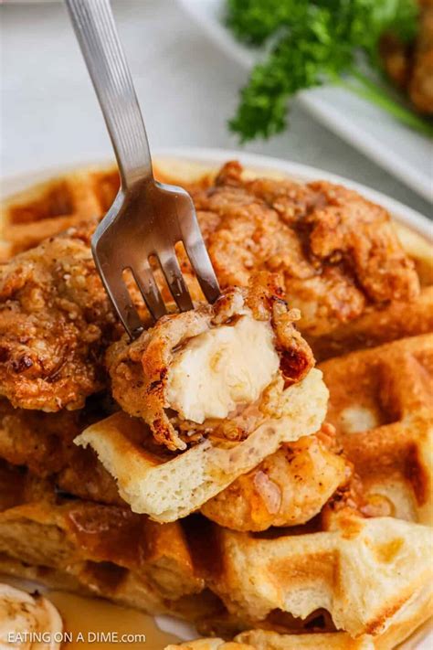 Chicken and Waffles - Eating on a Dime