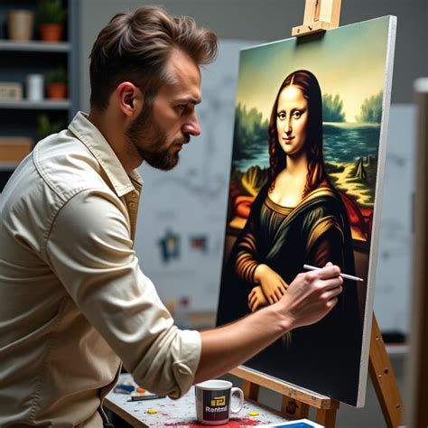 Petr Němec Paints Modern Mona Lisa | Stable Diffusion Online