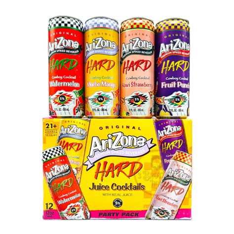 Arizona Alcohol Hard Spiked Juice Cocktails Party Pack 12Pk Variety ...