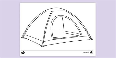 Tent Colouring Sheet | Colouring Sheets (teacher made)