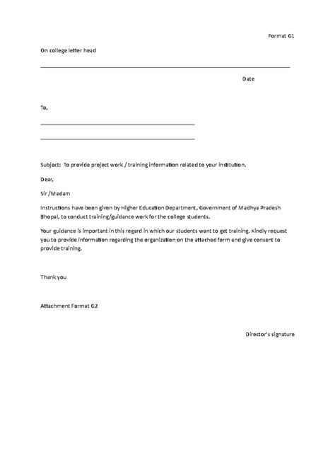 1649839868104 field project 1st year - Format G On college letter head ...
