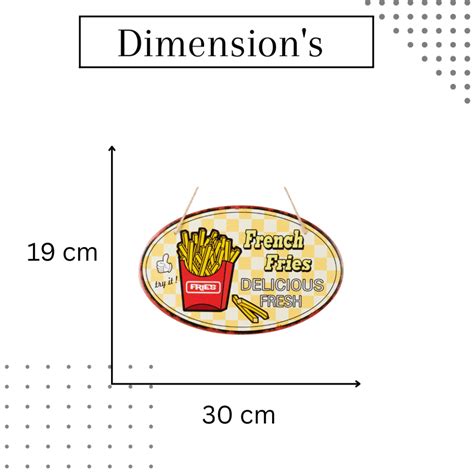 3D Metal Plates - Fresh & Delicious French Fries