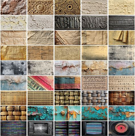 450 Vintage Texture Backgrounds Bundle - High Resolution 6552×3672px ...
