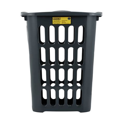 ADDIS PLASTIC LAUNDRY HAMPER & LID GREY 56lt (TBD) - Hasmart
