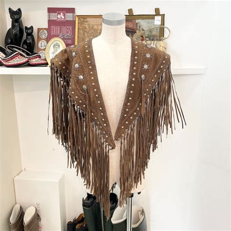 vintage/poncho/fringe/brown/Western/ビンテージ/ヴィンテージ/ウエスタン/ポンチョ/フリンジ/ブラウン ...