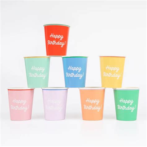 Mixed Happy Birthday Cups (x8) – partyalacarte.co.in