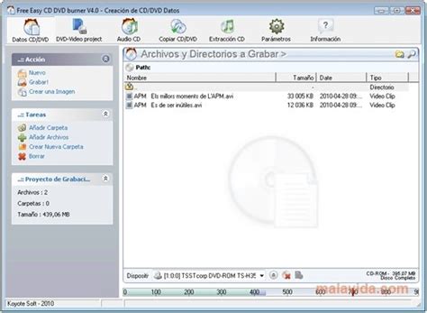 Descargar Free Easy CD DVD Burner 5.1 para PC Gratis