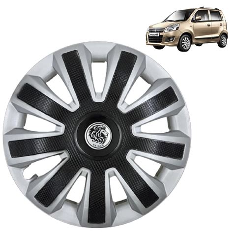 Prigan Wheel Cover for Maruti Wagon R LXI 13 Inch Black Silver Wheel ...