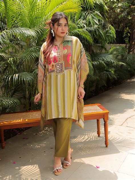 Multi Muslin Kaftan Set – Sora The Label