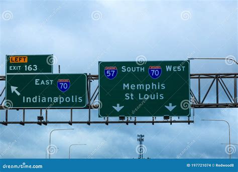 Interstate Road Signs stock photo. Image of illinois - 197721074