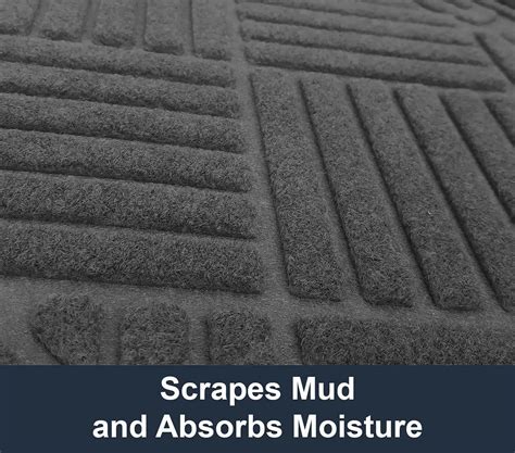 Durable Outdoor Rubber Door Mat Non Slip Embossed Polyester Indoor Rug ...