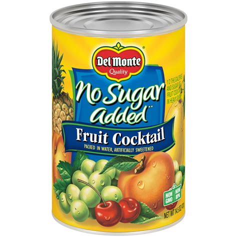 DEL MONTE No Sugar Added Mixed Fruit Cocktail, Canned Fruit, 14.5 oz ...