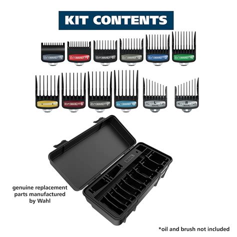 Buy Wahl Clipper Elite Guide Comb Set with Colored Metal Clips and Hair ...