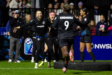 Bay FC's Racheal Kundananji at the 2025 NWSL Skills Challenge | Bay FC