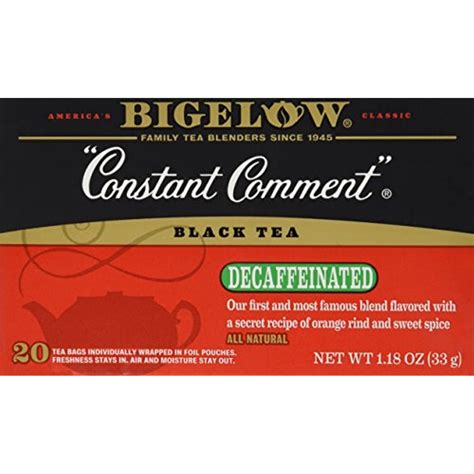 Bigelow Tea Constant Comment Decaffeinated, Loose Leaves, 20 Bags, Pack ...