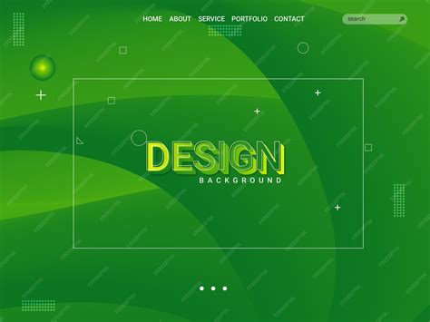 Green fluid background landing page | Premium Vector