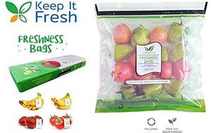 Keep-it-fresh Zip Lock Bags, Extends shelf life of Fruits,Vegetables ...