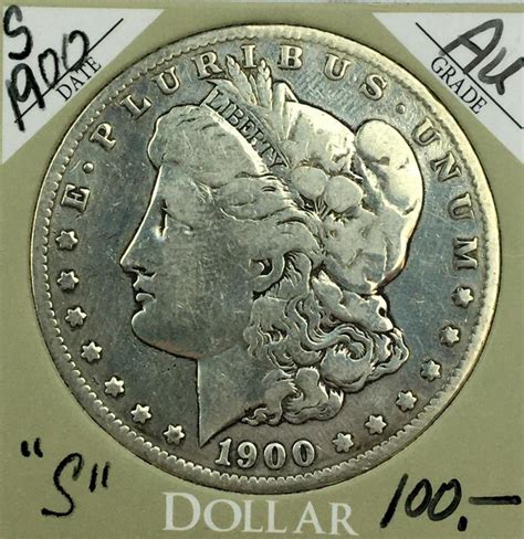 Lot - 1900-S US $1 Morgan Silver Dollar W/ Case AU