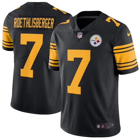 Nike Ben Roethlisberger Pittsburgh Steelers Black Color Rush Limited Jersey