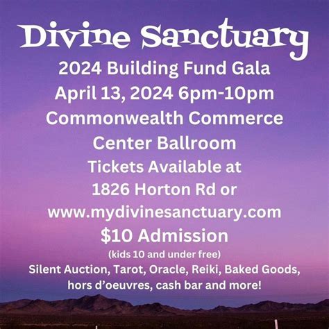 Building Fund Gala for Divine Sanctuary, Commonwealth Commerce Center ...