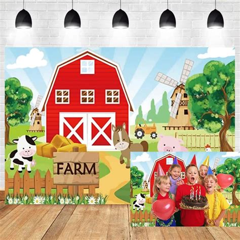 OERJU Cartoon Animal Farm Backdrop for Kids Party India | Ubuy